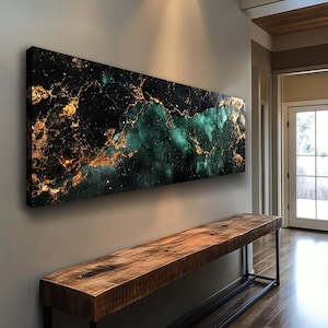 Long Horizontal Wall Art, Narrow Horizontal Wall Art, Long Narrow Wall Art, Tall Thin Canvas wall art, Ab, Abstract Art, Vintage Wall Art