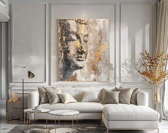 Buddha Wall Art, Buddha Canvas wall art, Buddhist wall art, Buddah wall art, Canvas Wall Art, Extra Large Wall art, Huge Wall Art