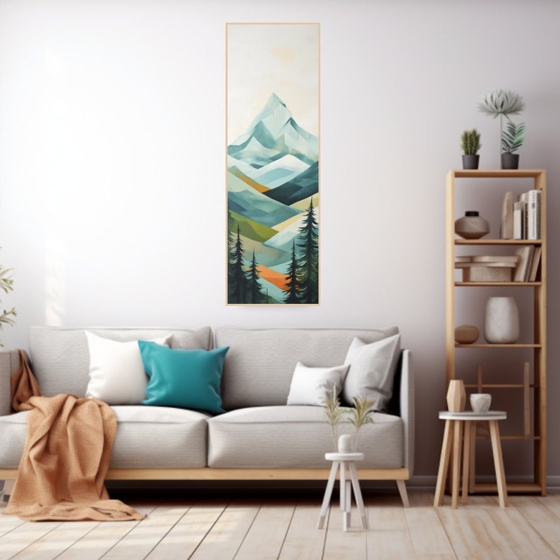 Long Narrow Wall Art Tall and Thin Canvas Wall Art Modern Etsy