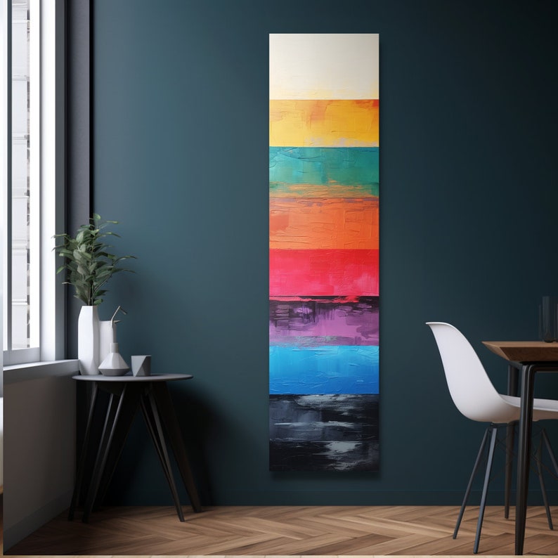 Long Narrow Wall Art, Tall and Thin Canvas Wall Art, Tree Wall Art