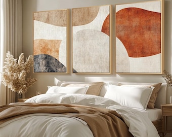 Zen Wall Art Framed 3 Piece Set, Extra Large Triptych Japanese