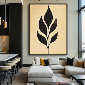 Modern Nature Wall Art, Extra Large Art Print, Neutral Beige Oversize Wall Art, Large Modern Home Decor, Nature Artwork for Rooms or Office