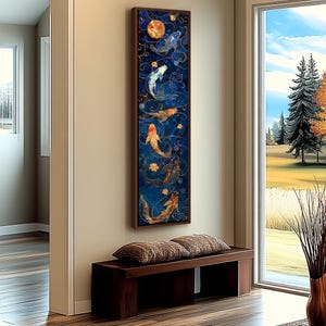 Long Narrow Wall Art, Tall and Thin Canvas wall art, Animal wall art, Nature Wall Art,  Vertical Wall Art, modern Wall Art