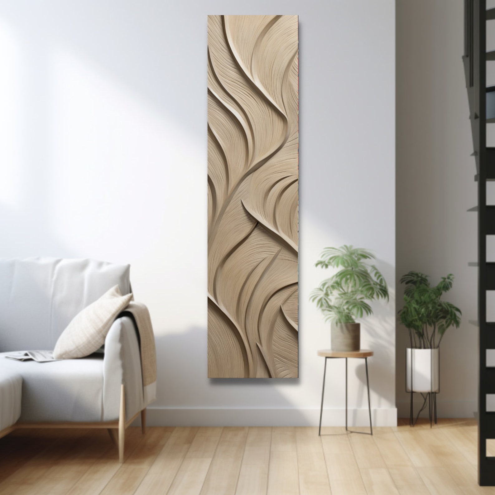 Long Narrow Wall Art, Tall Narrow Wall Art, Vertical Wall Art, Long