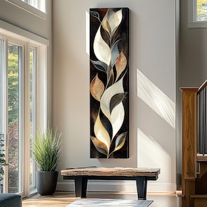 Long Narrow Wall Art, Tall and Thin Canvas wall art, Modern wall art, Nature Wall Art,  Vertical Wall Art, Abstract Art, Vintage Wall Art