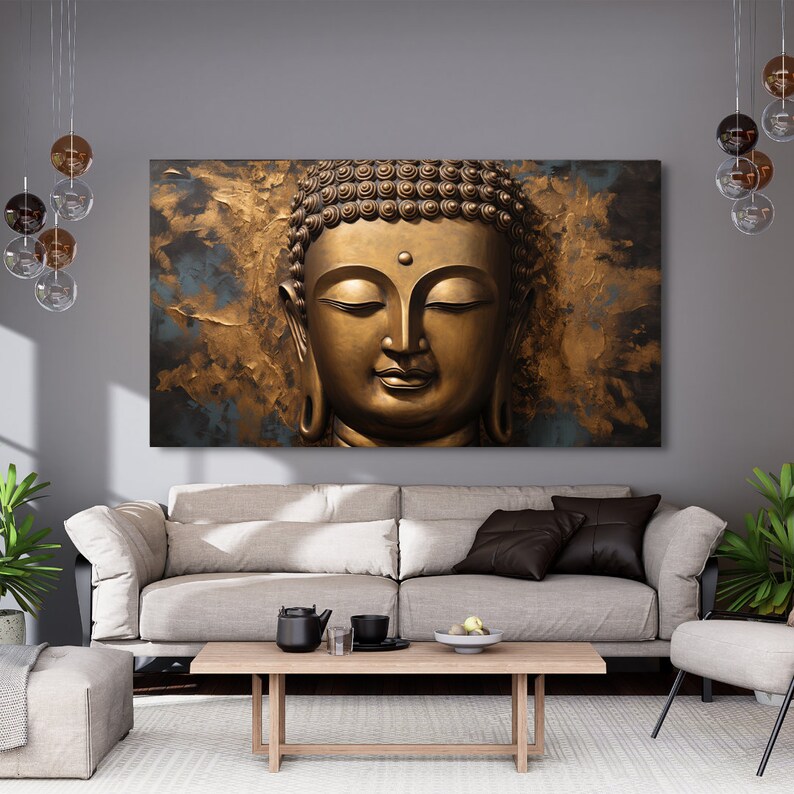 Buddha Wall Art, Buddha Canvas Wall Art, Buddhist Wall Art, Hindu Art, Canvas Wall Art, Wall
