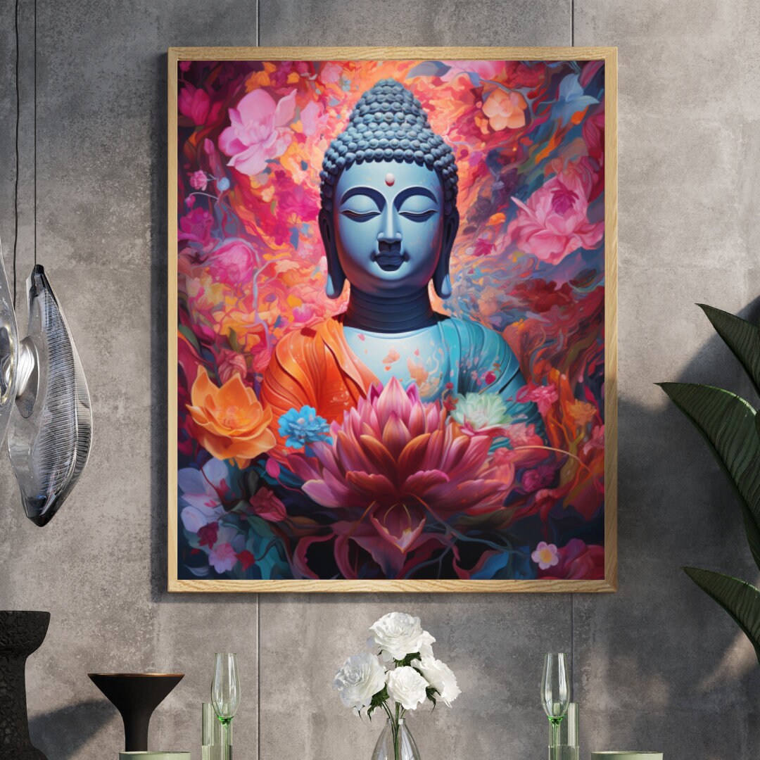 Buddha Wall Art, Buddha Canvas Wall Art, Buddhist Wall Art, Buddah Wall