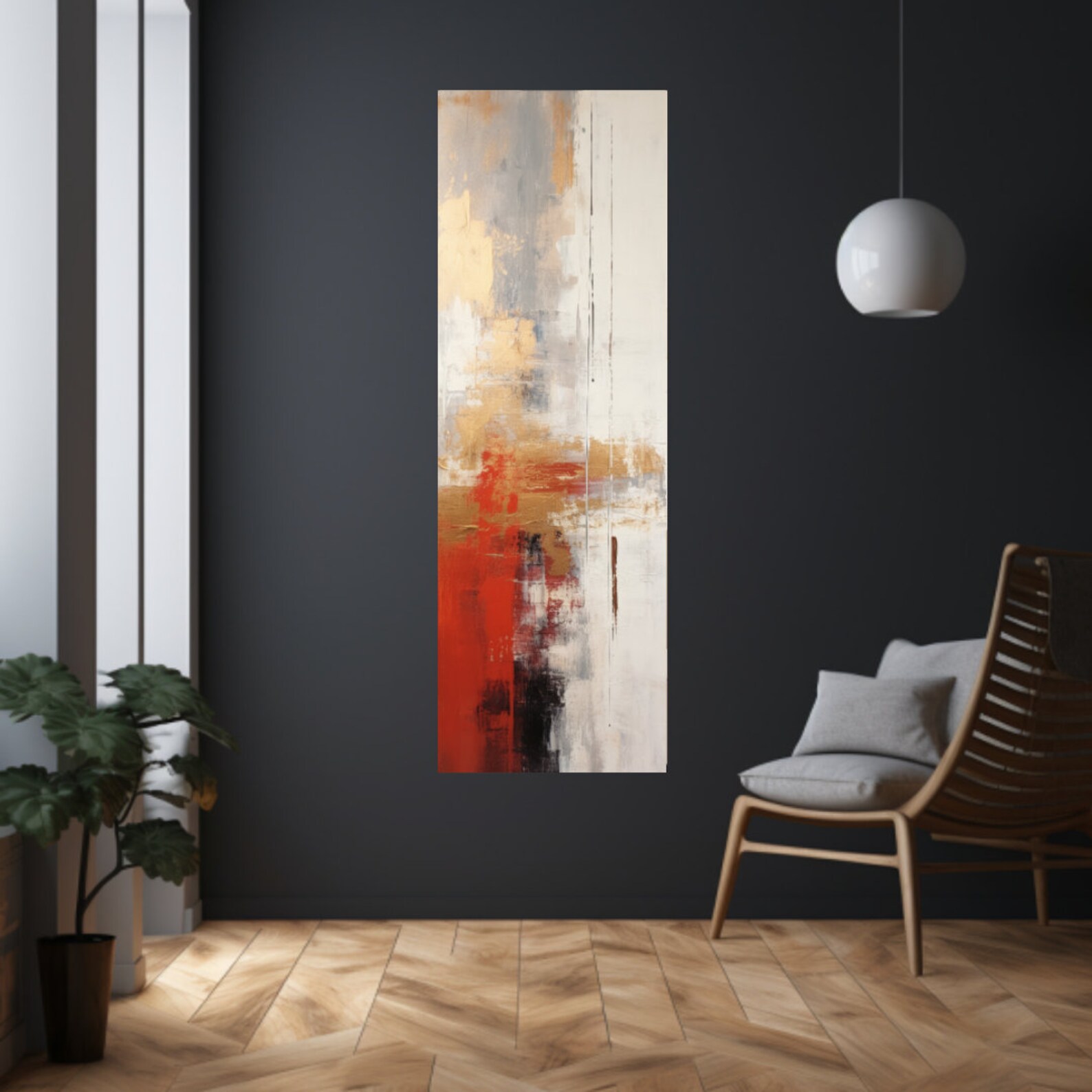 Long Narrow Wall Art Tall and Thin Canvas Wall Art Modern Etsy Canada