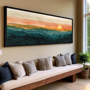 Long Horizontal Wall Art, Narrow Horizontal Wall Art, Long Narrow Wall Art, Tall Thin Canvas wall art, Sunrise wall art, Sunset Wall Art