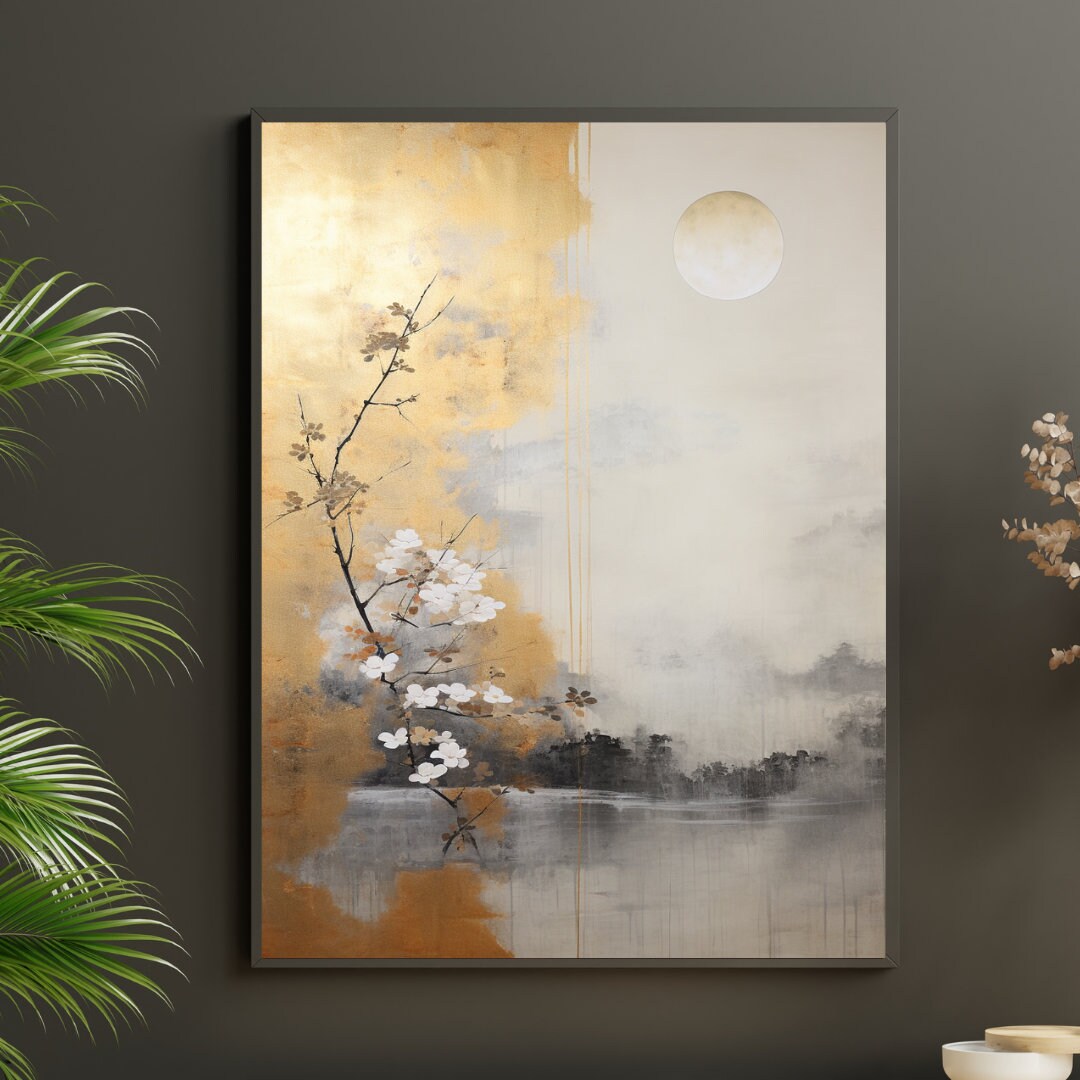 Japandi Wall Art , Japandi Canvas Art, Japandi Neutral Scandinavian
