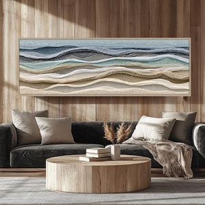 Long Horizontal Nature Wall Art, Tall Thin Framed Canvas Print, Narrow Horizontal Wall Art, Modern Nature Wall Art for Home, Office or Halls