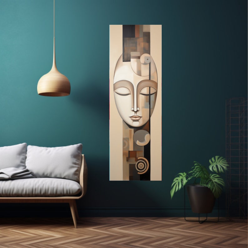 Narrow Wall Art, Tall and Thin Canvas Wall Art, Modern Wall Art