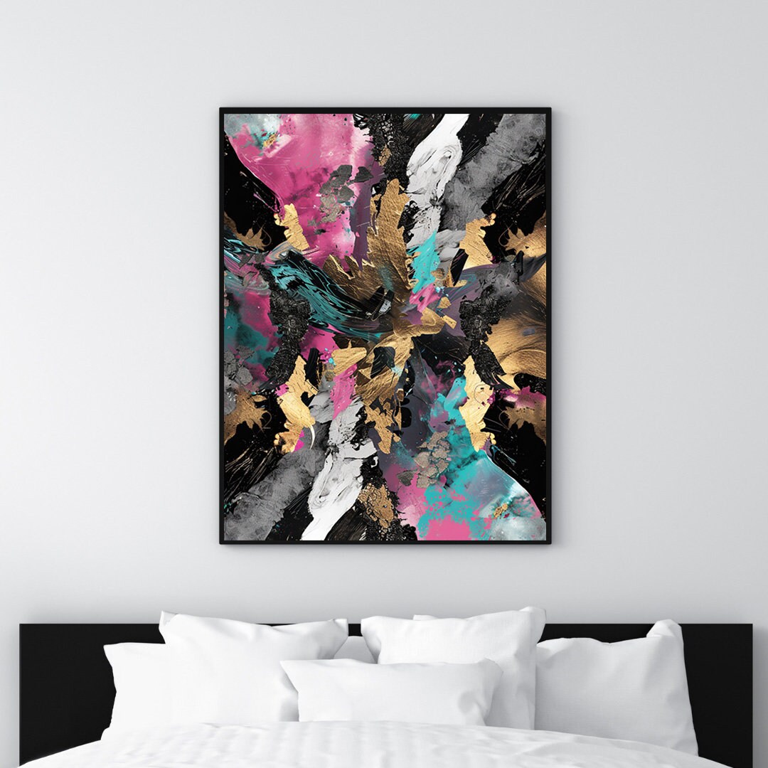 Grande penture d'art mural moderne, grande art mural abstrat, penture pour la mason