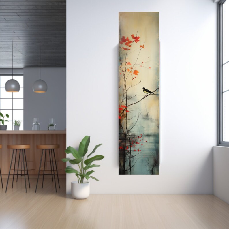 Long Narrow Wall Art Tall and Thin Canvas Wall Art Modern Etsy