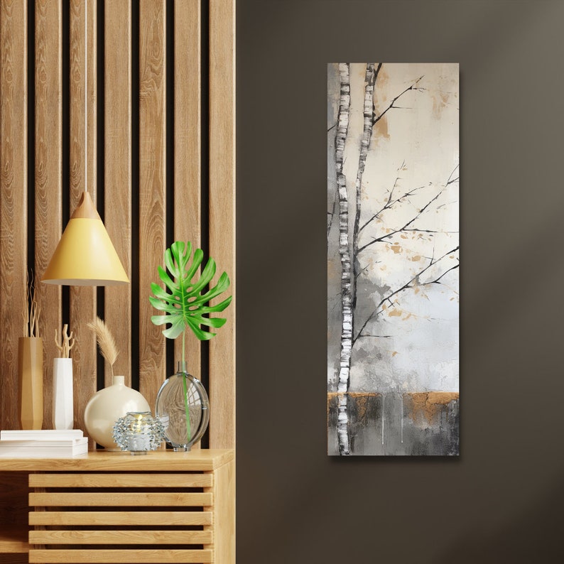 Long Narrow Wall Art, Tall and Thin Canvas Wall Art, Modern Wall Art