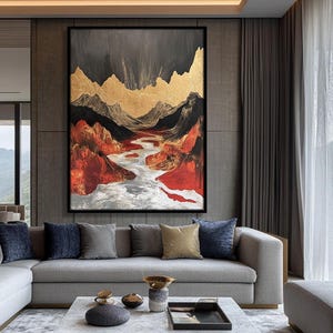 Modern Nature Wall Art, Extra Large Art Print, Neutral Beige Oversize Wall Art, Large Modern Home Decor, Nature Artwork for Rooms or Office