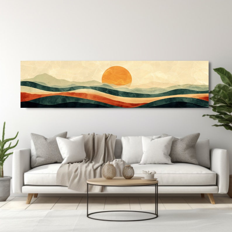Long Horizontal Wall Art, Narrow Horizontal Wall Art, Long Narrow Wall