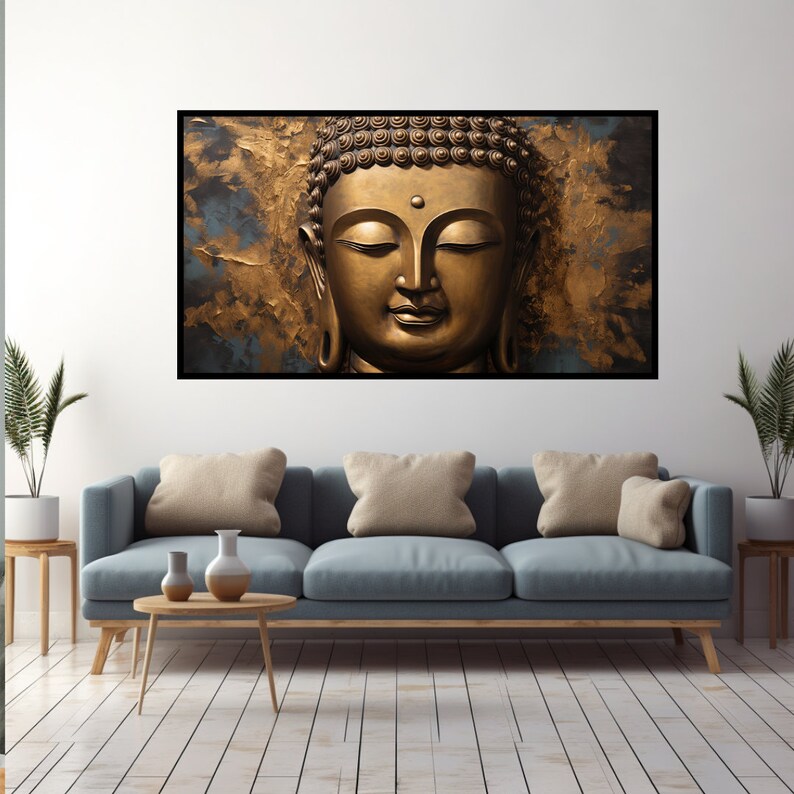Buddha Wall Art, Buddha Canvas Wall Art, Buddhist Wall Art, Hindu Art, Canvas Wall Art, Wall