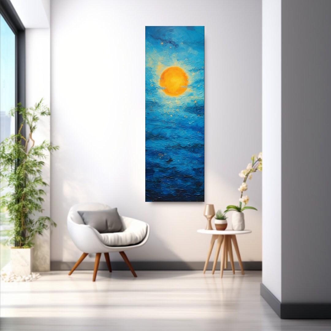 Long Narrow Wall Art, Tall and Thin Canvas Wall Art, Modern Wall Art