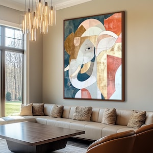 Lord Ganesha Wall Art , Hindu God Lord Ganesha Print, Ganesha Canvas Art, Hindu Art, Hinduism, Wall Art, Wall Decor CUSTOM SIZE AVAIL