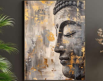 Buddha Wall Art, Buddha Canvas wall art, Buddhist wall art, Buddah wall art, Canvas Wall Art, Extra Large Wall art, Huge Wall Art