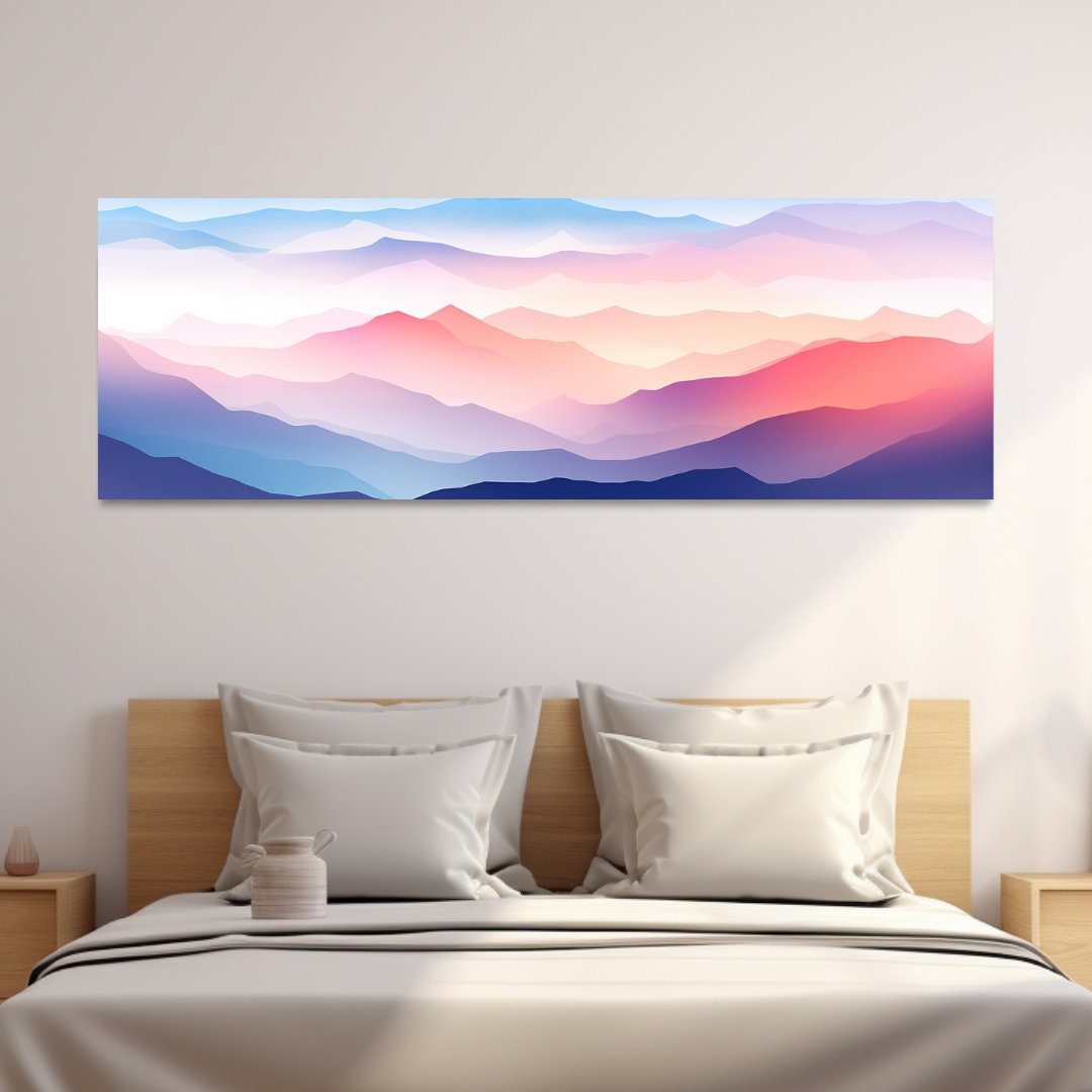 Long Horizontal Wall Art, Narrow Horizontal Wall Art, Long Narrow Wall