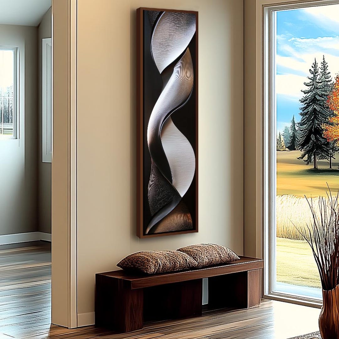 Long Narrow Wall Art, Tall and Thin Canvas Wall Art, Modern Wall Art