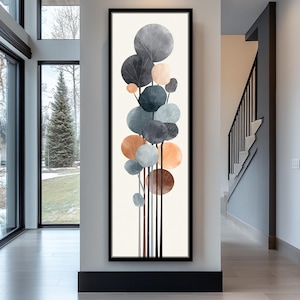 Tall and Thin Canvas wall art, Long Narrow Wall Art, Modern Nature Wall Art, Vertical Wall Art, Framed Canvas Art for Office, Halls or Rooms