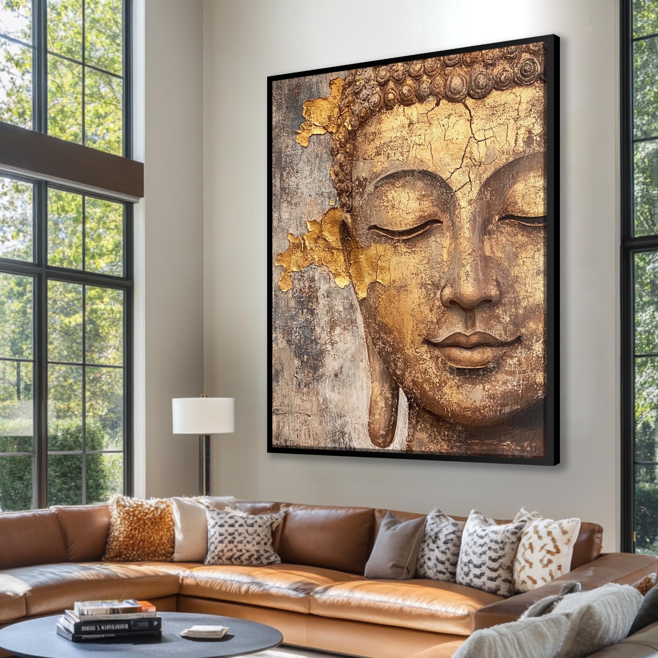 Buddha Wall Art, Serene Zen Canvas Print, Sacred Buddhist Gallery Decor ...