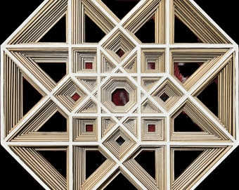 10 Layered Hypercube Design SVG File