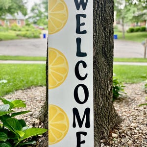 Lemons | Summer | Porch Decor | Door Hanger | Lemon Decor | Wood Sign | Welcome