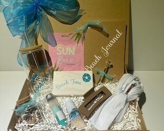 Beach Theme Gift Box: Relaxation Spa Set with Journal