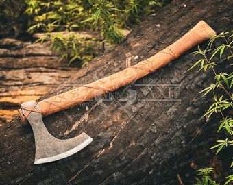 Custom Smith Carbon Steel Viking Axe Personalized Anniversary Gift For Him, Birthday & Wedding Gift, Hand Forged, Axe Axes