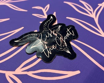 Ghost Kiss The Goat Sticker