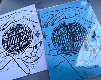 Magic woman art block print