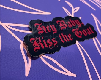 Ghost Kiss The Goat Sticker.