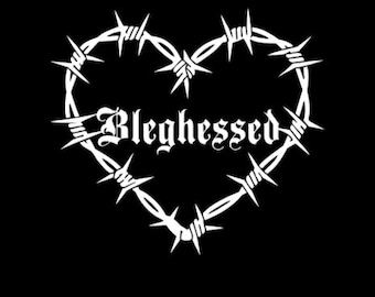 Bleghssed - Vinyl Decal in White
