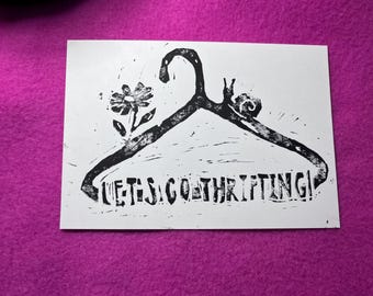 Let’s go thrifting art print