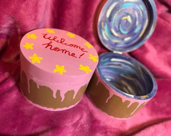 Coraline inspired hand painted jewelry box