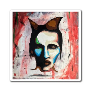 Marilyn Manson Painting Magnet