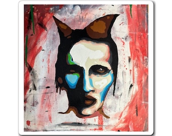 Imán con la pintura de Marilyn Manson