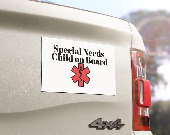 Featured listing image: Special Needs Child On Board Car Magnet, Awareness Decal