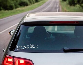In This Car We Listen to GVF - Car Decal