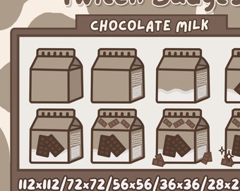 Chocolate Milk Sub/Bit Badges | Twitch Badges