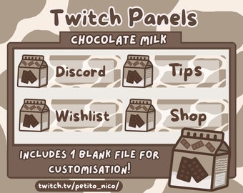 Chocolate Milk Twitch Panels (Digital Download)
