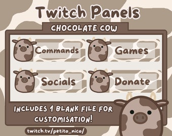Chocolate Cow Twitch Panels (Digital Download)