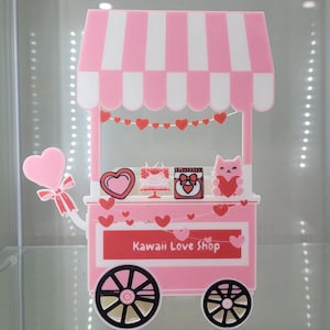 Kawaii Love Shop Cart – 3D Printed Makeup & Accessory Holder