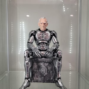 1/6 Jartemus Retired Robot Secret Agent Metallic Paint Statue 12&quot; 3D Printed Cyberpunk Robot AI Pop Culture Custom