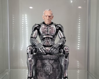 1/6 Scale Cyberpunk Robot Statue: Metallic Paint, Hand-Painted PLA Collectible