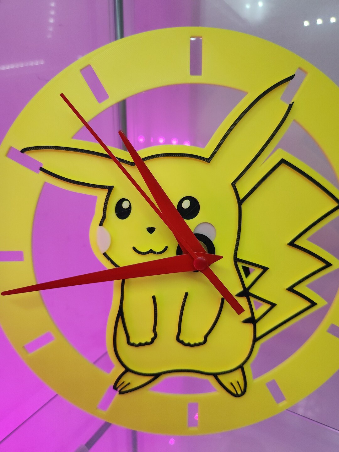Picachu Clock 3D Printed Pikachu Mountable Clock - Etsy